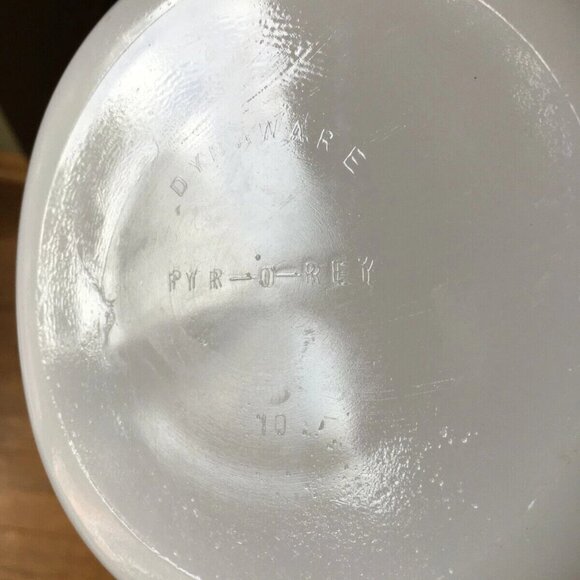 Vintage DYNAWARE PYR-O-REY Brown Daisy INDIVIDUAL Casserole MILK GLASS w Lid #10 - Picture 7 of 7